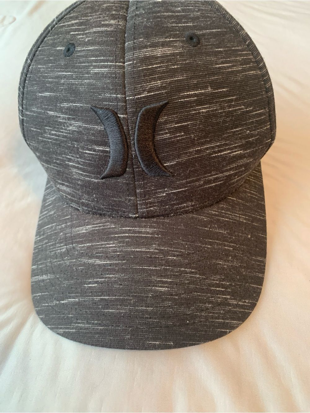 Hurley Gray Heathered Logo Flexfit Hat